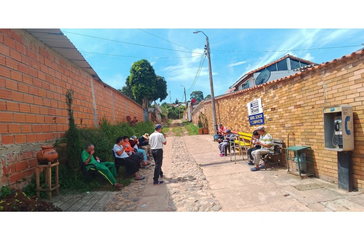 Residentes de FHAMN compartiendo en el espacio exterior de una de las sedes actuales